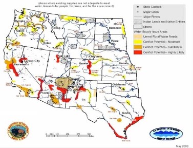 water conflict map water supply shortages