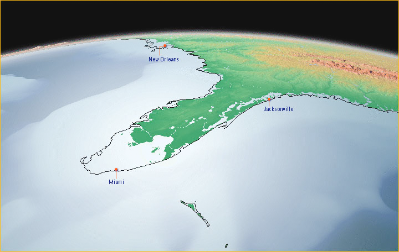 florida sea level rise map