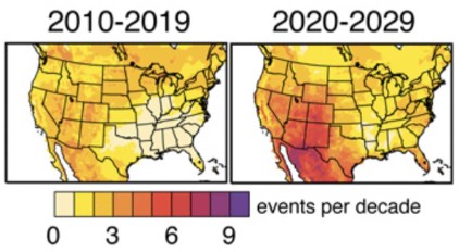 heat waves global warming 2010-2020-2030