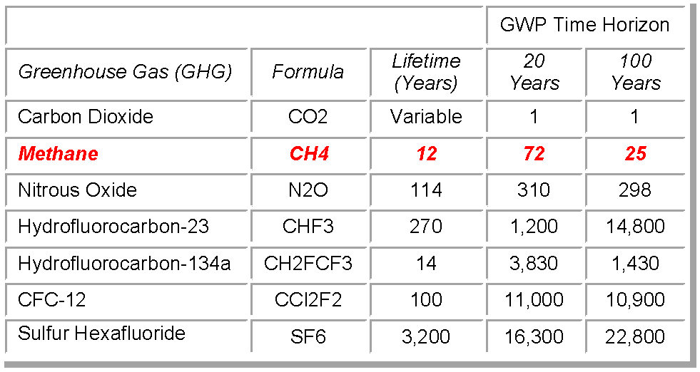 methane and carbon dioxide