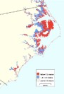 north carolina sea leve rise map